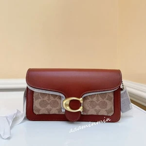 Bolso sin asas Coach con cadena atigrado en lona exclusiva CE774 B4NQ4 TOSTADO ÓXIDO NUEVO CON ETIQUETAS - Imagen 1 de 14