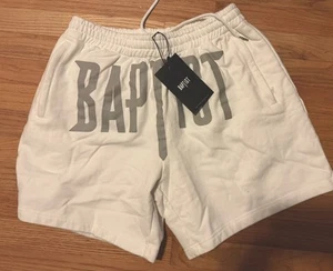 The Baptist Shorts White Heavy Weight size XL NWT 🔥🔥 metal Zips - Picture 1 of 4