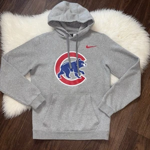 Nike Herren Größe Small grau Chicago Cubs Logo Grafik Hoodie Sweatshirt - Bild 1 von 13