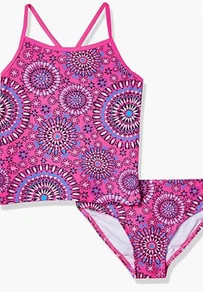 Kanu Surf Girls Tankini 2-Piece Swimsuit Multicolor Size 14 7376 - Picture 1 of 2