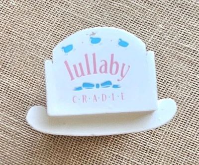 Vintage Lullaby Baby Wood Cradle No Cassettes 5.25" Toy Figure  - Image 1 of 4