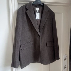 H&M Twill Blazer SizeM BNWT SOLD OUT CURRENT STOCK 2025 - Picture 1 of 6