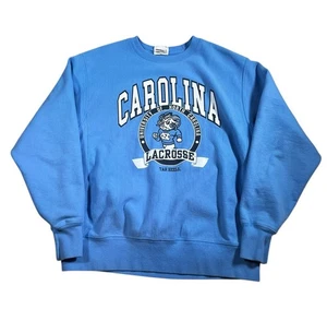 Vintage North Carolina Tarheels Sweatshirt Mens Large Carolina Blue Crewneck - Picture 1 of 7
