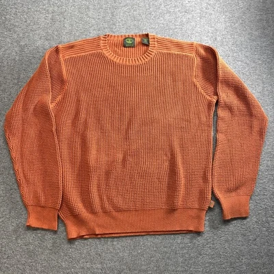 Suéter masculino gola redonda algodão laranja outono/inverno Timberland médio - Imagem 1 de 4