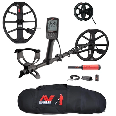 Minelab Equinox 900 Metal Detector with 11" 6" & 15" Coils + PRO-FIND 40 + Bag.