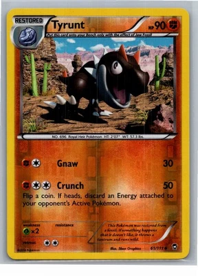 Tyrunt Uncommon XY - Furious Fists 61/111 LP REVERSE - Image 1 of 2