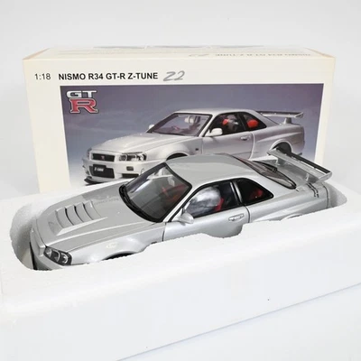 AUTOart 1/18 Nissan Skyline GT-R R34 Nismo Z-Tune Z2 Silver Diecast Model Car - Image 1 of 4