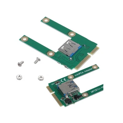 Plastic + Metal Mini PCI-E To USB 2.0 Converter Adapter Card Expansion Card - Image 1 of 4
