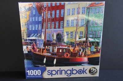 Springbok  1000 pc. Puzzle - Copenhagen Waterfront Landscape NEW Sealed - Image 1 of 4