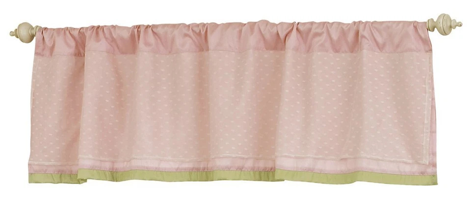 CENEFA VENTANA COCALO SIENNA POLVORIENTA MALVA ROSA MALLA LUNARES BORDE VERDE NUEVO Foto 1 de 1