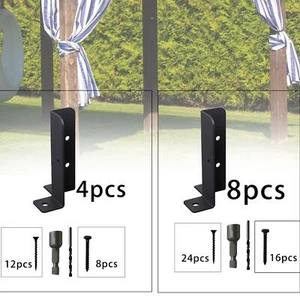 Deck Post Anchor Base Brackets Support Base Brackets Metal Garden Adjustable for - Picture 1 of 15