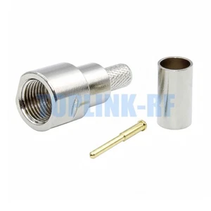 10x FME Male Plug Straight Crimp RF Connector for LMR195 RG58 RG400 RG142 Cable - Picture 1 of 5