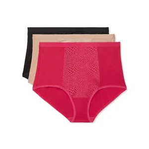 Warners Blissful Benefits Tummy-Smoothing Comfort Microfiber Brief 3 Pack - Picture 1 of 14