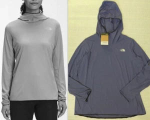 THE NORTH FACE Women's size XXL BELAY SUN Lightweight hoodie Top Cave Blue - Picture 1 of 13