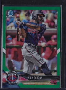 2018 BOWMAN CHROME DRAFT GREEN REFRACTOR NICK GORDON #BDC-74 TWINS /99 RARE - Picture 1 of 1