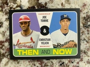 2020 TOPPS HERITAGE THEN & NOW CARD JOE TORRE CHRISTIAN YELICH #TN-9 - Picture 1 of 1