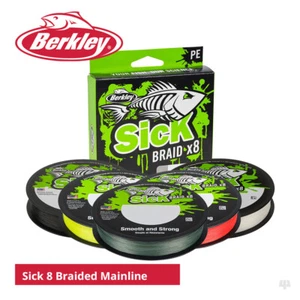 Ligne principale tressée Berkley Sick 8 - brochet carpe perche truite saumon leurre ligne de pêche - Photo 1 sur 10