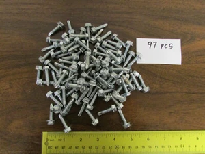 97 Pieces - Hex Head Self-Tapping Lag Screws Zinc Plated 1/4 X 1 New - Bild 1 von 2