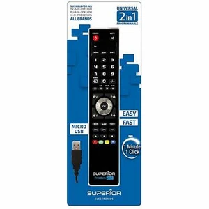 Superior Freedom 2in1 Black Programmable remote control+2x AAA Alkaline batterie - Picture 1 of 3