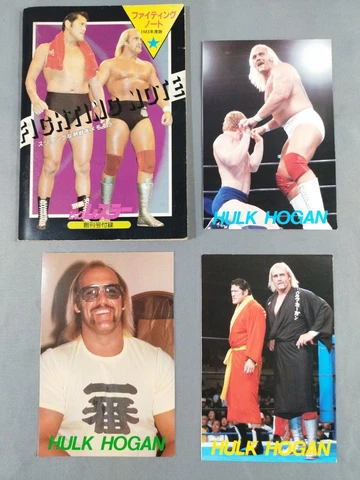 1982 & 1983  Hulk Hogan Antonio Inoki postcards notebook WWF NJPW Japanese Cover