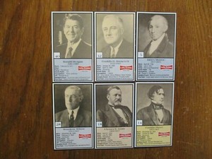 6-1992 LITTLE DEBBIE President Cards(RONALD REAGAN/FRANKLIN D ROOSEVELT/J MONROE