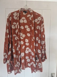 New Look Ladies Floral Brown Thin Blazer Size 14 BNWOT - Picture 1 of 1