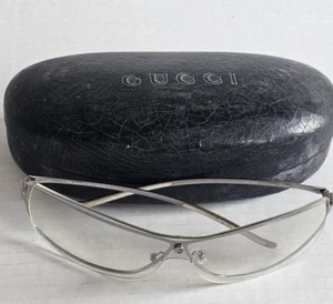 Autentici occhiali da sole Gucci GG 1711S argento con lenti trasparenti 115 mm - Made in Italy - Foto 1 di 9