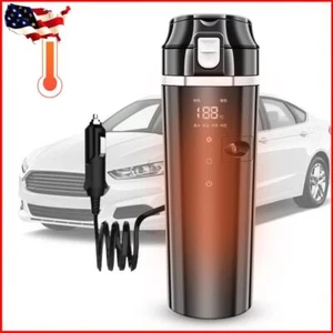 12V/24V Car Heating Cup Digital LCD Display Electric Water Cup 500ML Thermos-Cup - Picture 1 of 10