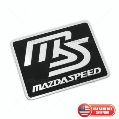 Mazda MS Mazdaspeed 3D Aluminum Medal Nameplate Badge Logo Car Emblem Decorate - Image 1 of 4