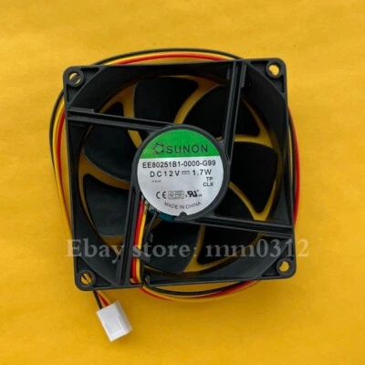 SUNON EE80251B1-0000-G99 12V 1.7W 8025 8cm large air volume silent cooling fan - Image 1 of 2
