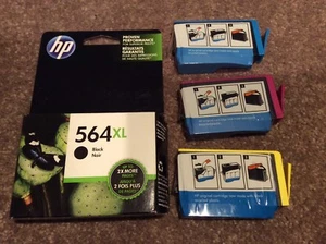 HP 564XL INK CARTRIDGE LOT 4 pieces  564 Black color - Picture 1 of 3
