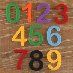 Arial Rounded Number Set 3mm Felt Numbers 0-9 10 Characters Sizes 5-12cm - Picture 1 of 12