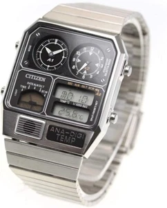 Orologio CITIZEN Ana-Digi Temp JG2101-78E Riproduzione Argento Nuovo - Foto 1 di 6