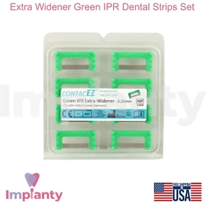 Juego de tiras dentales extra ensanchador verde IPR revestimiento de diamante de acero inoxidable grueso - Imagen 1 de 5