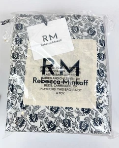 JUEGO DE SÁBANAS REBECCA MINKOFF Azul Marino Oscuro Bandana 100% ALGODÓN Queen Fundas de Almohada - Imagen 1 de 6