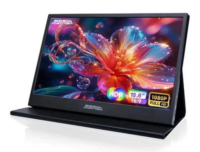 15.6 Inch Portable Monitor, FHD 1080P IPS USB-C/HDMI Display, Ultra Slim Seco... - Image 1 of 4
