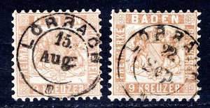 BADEN 1862 20b,ba used very BEAUTIFUL signed BPP (N3058 - Picture 1 of 2