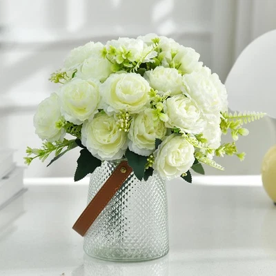 Peonías Flores Artificiales 2 Paquetes Imitación Peonía Flores Pequeñas Seda Peonías Bo... Foto 1 de 4