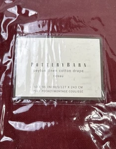 Pottery Barn Drapes Peyton Linen/Cotton Curtain Panels (2) 50x96 New In Pkg - Picture 1 of 5