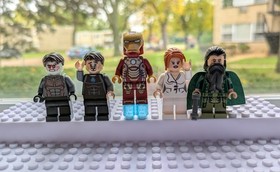 LEGO Marvel Minifigure Lot - Malibu Mansion Attack (76007) *Tony Stark* *Pepper*