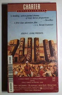 Zulu-VHS-Michael Caine,Stanley Baker-1964-Charter Entertainment-Adventure-NEW Foto 1 de 4