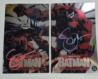 Absolute Batman #9 y #10 SDCC Jock Foil exclusivo firmado por Snyder con certificado de autenticidad Foto 1 de 4