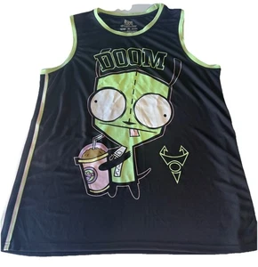 Invader Zim Trikot Herren XXL Lustig Y2K Grafik Ärmellos Sport Cartoon - Bild 1 von 4
