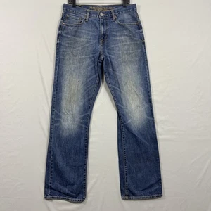 American Eagle Jeans Mens 32x36 Bootcut Denim Distressed Faded Classic Pants - Picture 1 of 12