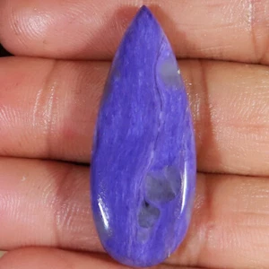 40.60 Cts 100% Natürlich Russische Charoit Birne Cabochon Edelstein 16x42x6 MM - Bild 1 von 6