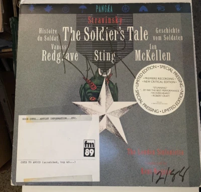 Stravinsky, The Soldier's Tale w/Sting & London Sinfonietta-Pangea 6233- EX/VG+ - Image 1 of 4