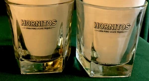 Hornitos Agave Tequila Heavy Rocks Glass 3 1/2" x 3 3/8" Set Of Two (2) - Picture 1 of 3