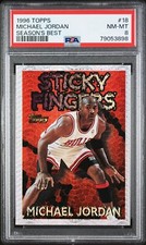 1996-97 Topps Seasons Best #18 Michael Jordan Sticky Fingers PSA 8 NM-MT BULLS