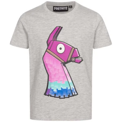 Fortnite T-Shirt Jungen Grau