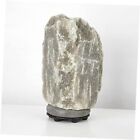Contemporary Grey Himalayan Natural Rock Salt Crystal Lamp with Soothing Glow 